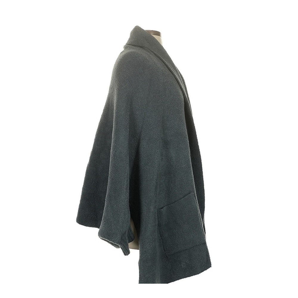 Barefoot Dreams Womens CozyChic Blanket Wrap One Size Fits All Dark Gray/green